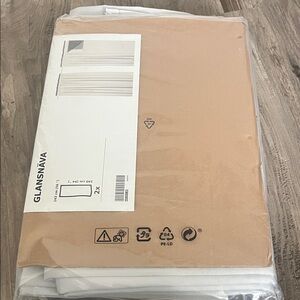 2 IKEA GLANSNAVA Blackout Curtain Liner Panels